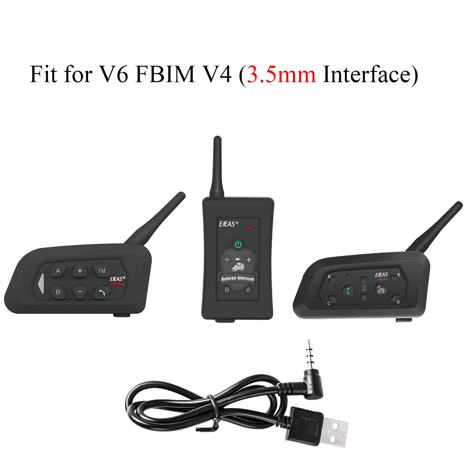 Ejeas V6 and V6 Pro Charging Cable (Official Replacement Cable for V6 & V6 Pro Bluetooth Intercoms)