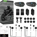 EJEAS Q8 5G Mesh Helmet Intercom (2 Units) – 6‑Rider, 1‑Km Range