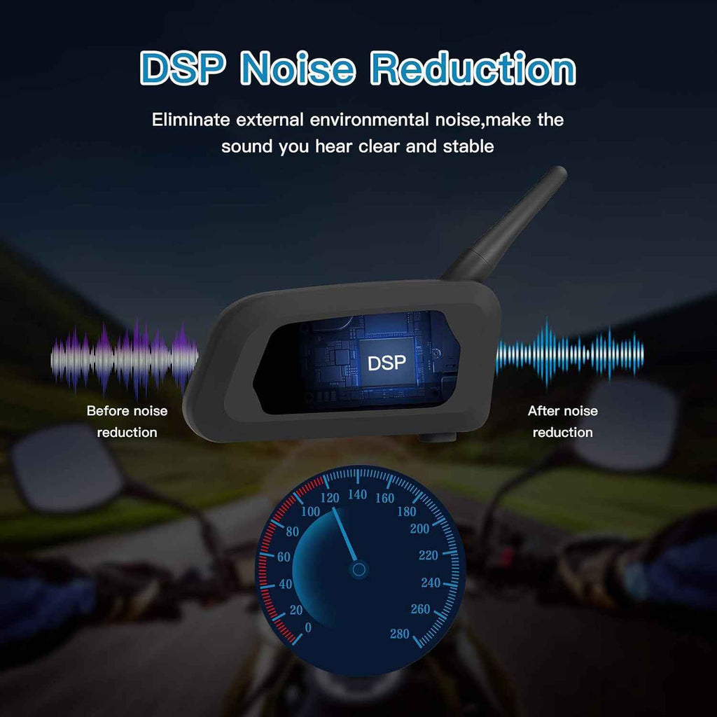 EJEAS V6 Pro Plus Bluetooth Helmet Intercom (2 Units) – 2‑Rider, 800 m Range