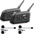 EJEAS V6 Pro Plus Bluetooth Helmet Intercom (2 Units) – 2‑Rider, 800 m Range