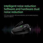 EJEAS Q8 5G Mesh Helmet Intercom (2 Units) – 6‑Rider, 1‑Km Range