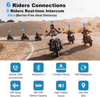 EJEAS V6 Pro Plus Bluetooth Helmet Intercom (2 Units) – 2‑Rider, 800 m Range