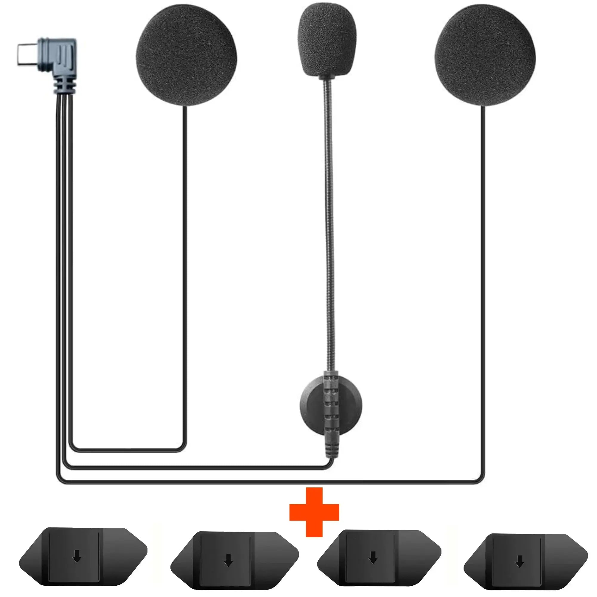 EJEAS V6 Pro Plus Speaker & Mic Set with Mounting Clip – Genuine V6 Pro Plus Combo