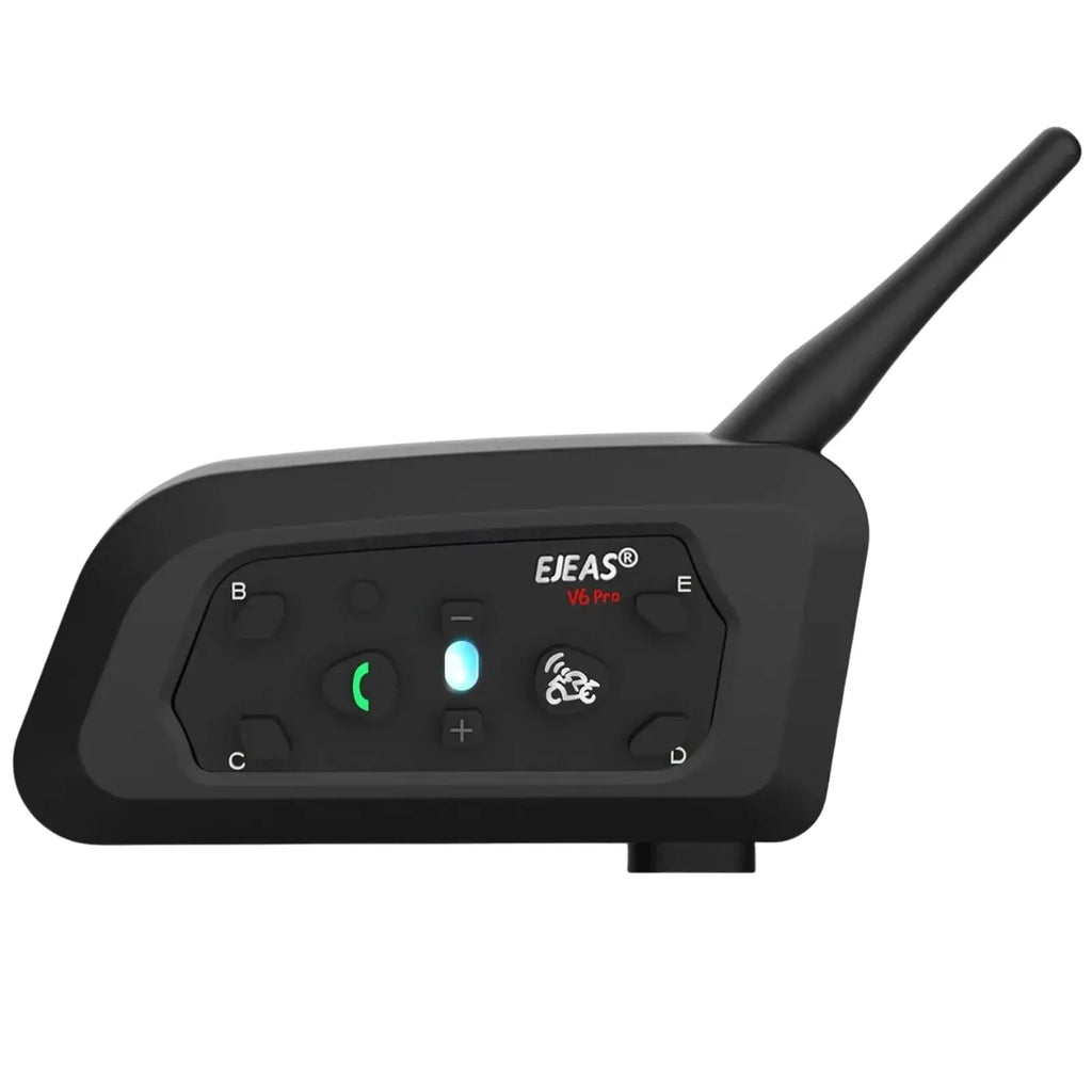 Ejeas V6 Pro Plus Multi-Rider Bluetooth Intercom - DSP Noise Cancellation, 800m Range, 18Hr Battery With 1-Year Warranty